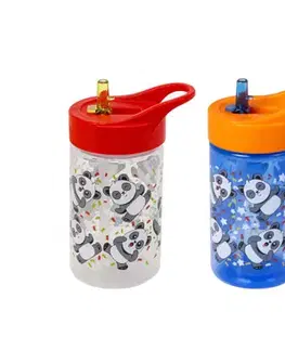 PROHOME - Láhev se slámkou 430ml Patern různé barvy