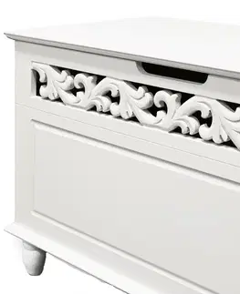 Dřevěná truhla bílá D2565 Dekorhome