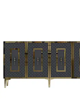 Konzolový stolek Puma 150 - Anthracite, Gold