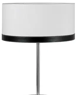 Stolní lampa chrom plátno/kůže Tida