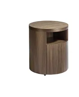 Estila Moderní noční stolek Vita Naturale ze dřeva hnědý 48cm