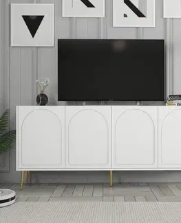 Konzolový stolek Lyon 80 - White, Gold