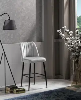 Sada barových židlí Vento Cream and Black, 2 ks, 2 ks
