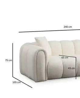 Trojmístná pohovka Puffy 3 - White