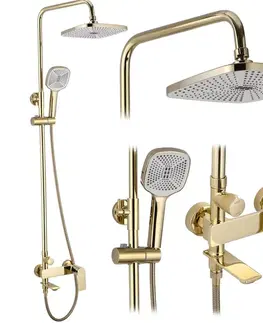 REA Sprchový set s baterií 150mm STORM zlatá REA-P9531