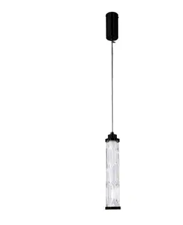 CORTE lampa wisząca czarny matowy 10W LED 3000K klosz bezbarwny