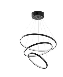 Závěsný LED lustr Simit - 13697, černá