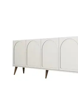 Konzolový stolek Lyon 81 - Cream, Walnut