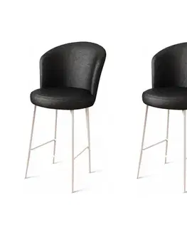 Bar Stool Set (2 Pieces) Uras - Black, White