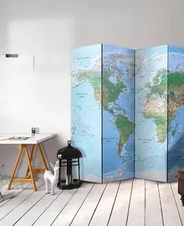 Paraván World Map Dekorhome