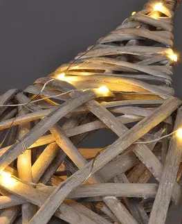 Solight LED ratanová hvězda, 40x LED, 2xAA, 40cm