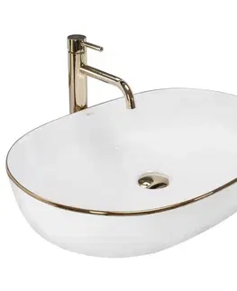 REA Umyvadlo na desku CLEO White Gold Edge REA-U6211