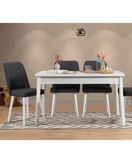 Set stolu a židlí (5 kusů) Costa White-Anthracite