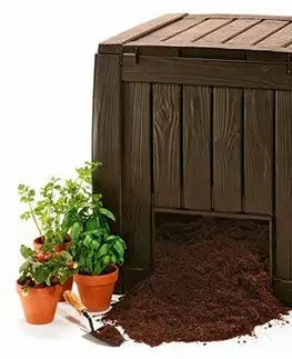 KETER Zahradní kompostér DECO | hnědá 340L