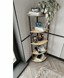 Regál Corner Oak, 5 polic