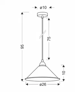 Závěsná lampa Avola, chrom, 26 ks, 1x60W, stínidlo E27, bílá