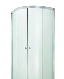 INVENA Sprchový kout čtvrtkruh MARBELLA, profil: chrom, sklo frosted 80x80cm AK-46-181-O