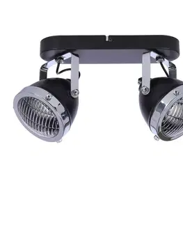 Stropní lampa Crazy s páskou, černá, 2x15W, stínidlo gu10, průhledné