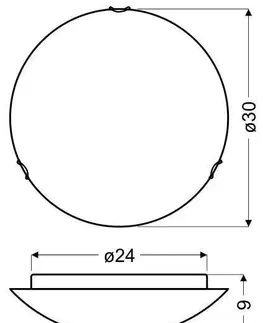 Stropní svítidlo Izis plafond 30 1X60W E27 červené zlato
