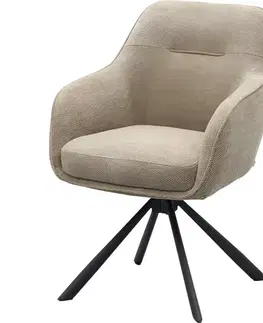 Estila Otočná jídelní židle Egon, světle hnědá/černá
