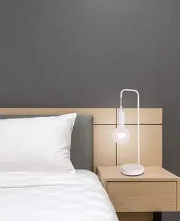 Bílá kovová stolní lampa Laren Ledea