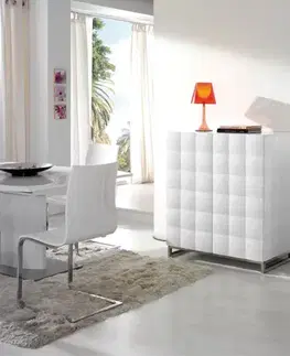 Estila Moderní komoda Donato v bílé barvě 101cm