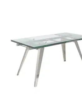 Estila Luxusní rozkládací jídelní stůl Urbano skleněný 160-240cm