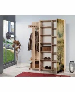 Věšák se skříní Garmanto Tree Sonoma Oak Double