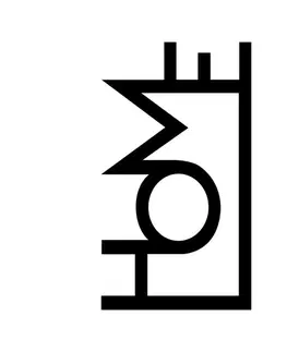 Dekorativní kovový doplněk na zeď Home - Black