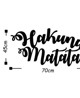 Dekorativní kovový doplněk na zeď Hakuna Matata