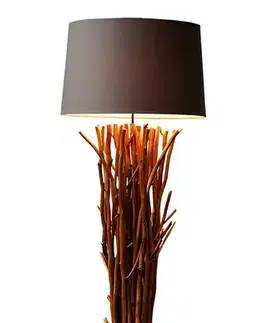 Estila Designová luxusní stojací lampa Euphoria 175cm hnědá