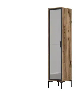 Šatní skříň Kumsal R - Walnut, Anthracite