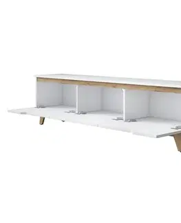 Televizní stolek Dite White and Walnut