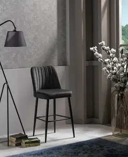 Sada barových židlí Vento Anthracite and Black, 2 ks, 2 ks