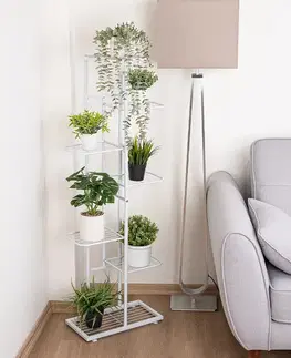 4Home Stojan na květiny Level, bílá