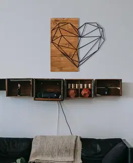 Dekorativní dřevěný doplněk na zeď Heart