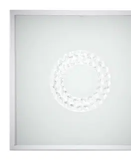 Stropní svítidlo bílé sklo čtvercové LED 16W 4000K 29x29cm Lux