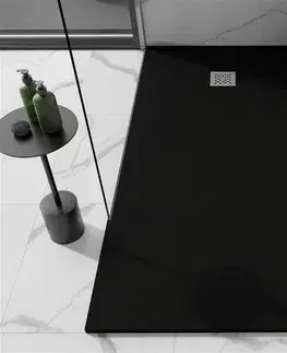 MEXEN Stone+ sprchová vanička obdélníková 160x100, černá 44701016