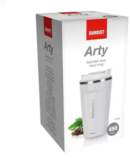 Banquet Termohrnek cestovní ARTY 450 ml, bílá