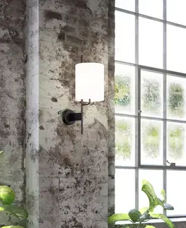 Černobílá kovová nástěnná lampa Tokyo Ledea