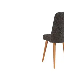 Jídelní set s rozkládacím stolem a židlemi (6 kusů) Vina - Atlantic Pine, Anthracite
