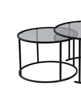 Sada konferenčních stolků Aurum - 80, 60 - Black, Grey