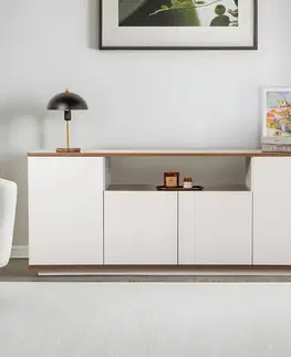 Konzolový stolek Arista - White, Walnut