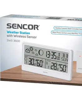 Sencor SWS 3600 meteostanice s bezdrátovým snímačem, bílá