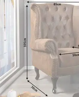Chesterfield křeslo MIDAS Dekorhome