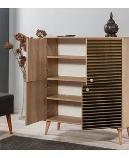 Skříňka Mega Sonoma Oak Stripes II