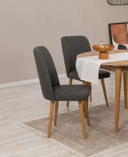 Jídelní set s rozkládacím stolem a židlemi (5 kusů) Vina 1053 - Atlantic Pine, Anthracite