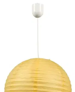 Stropní lampa Kokon papírová koule žlutá 60W/kabel