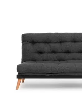 Trojmístná rozkládací pohovka Saki - Dark Grey