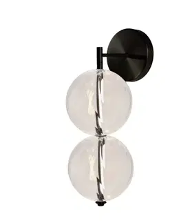 PLAYA lampa kinkiet czarny 10W LED 3000K klosz kula bezbarwny